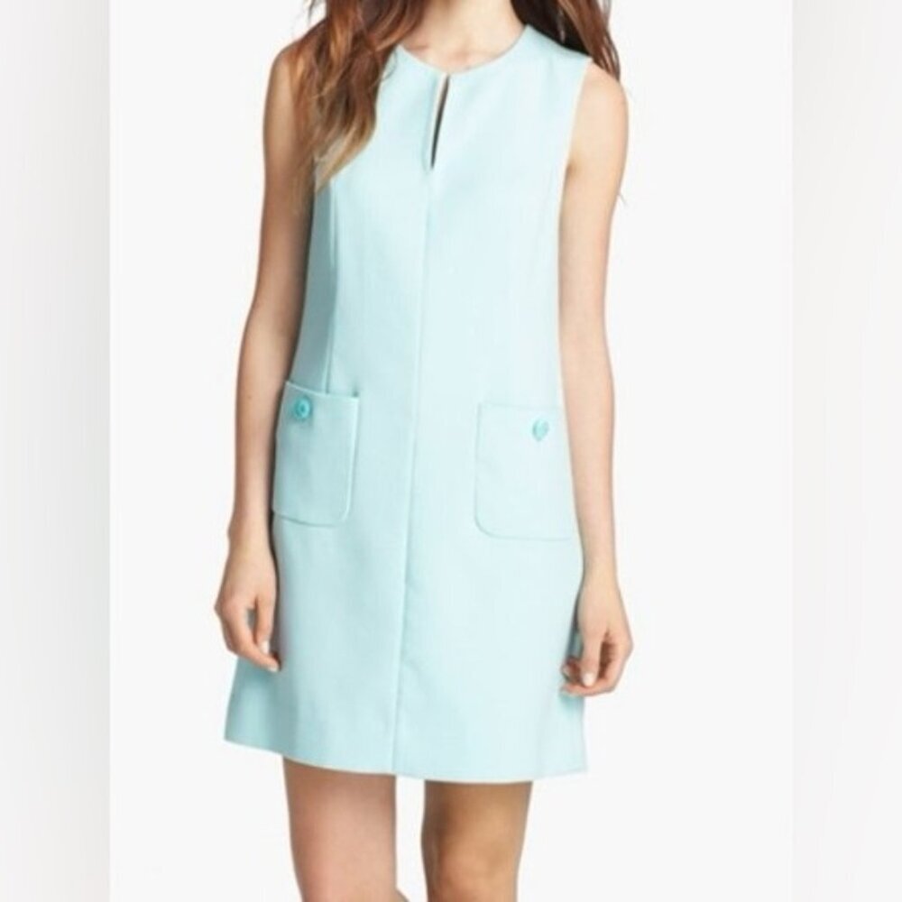 KATE SPADE Womenβs Sheath Dress Pockets Mint Green Tiffanyβ Blue NJMU2538 Size 0
